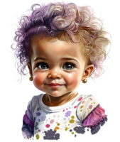 mignonne bébé , ai génératif png