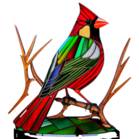 stained glass style bird, png