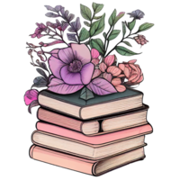Clásico floral libro aislado, ai generativo png