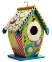whimsical bird house isolated, png