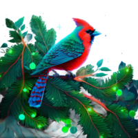 coloré verre style oiseau, ai génératif png