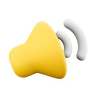 3d rendering sound icon. 3d render volume, Sound device icon. png