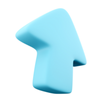 3d renderen blauw lijn cursor icoon. 3d geven muis wijzer icoon. png