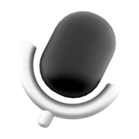 3d rendering Microphone Icon. 3d render Talking device icon. png