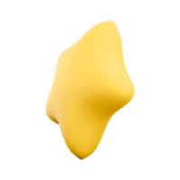 3d rendering star icon. 3d render big yellow star In the sky icon. png