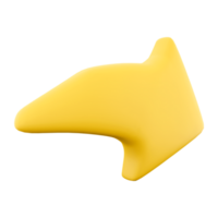 3d rendering forward icon. 3d render yellow forward or reply icon. png