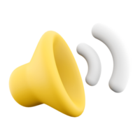 3d rendering sound icon. 3d render volume, Sound device icon. png