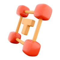 3d tolkning Lägg till font översikt ikon. 3d tolkning skriva, Lägg till text ikon. png