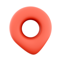 3d rendering Destination icon. 3d render Map pointer icon. GPS location symbol icon. png