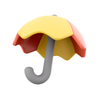3d Rendern Regenschirm Symbol. 3d machen Artikel zum Schutz von Regen und Sonnenlicht Symbol. png