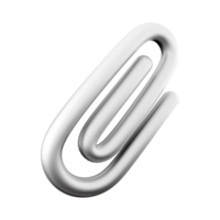 3d rendering paper clip icon. 3d render Metal fixture, paper clip icon. png
