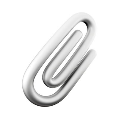 paper clip 3d icon in front view 14578091 PNG