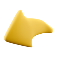 3d rendering forward icon. 3d render yellow forward or reply icon. png