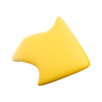 3d rendering forward icon. 3d render yellow forward or reply icon. png