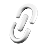 3d Rendern Hyperlink Symbol. 3d machen Artikel mögen ein Wort oder Taste Das Punkte zu Ein weiterer Ort Symbol. png