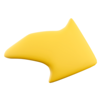 3d rendering forward icon. 3d render yellow forward or reply icon. png