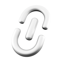 3d Rendern Hyperlink Symbol. 3d machen Artikel mögen ein Wort oder Taste Das Punkte zu Ein weiterer Ort Symbol. png