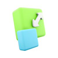 3d rendering Scalability or scalable system line icon. 3d rendering resize window app icon. png