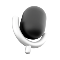 3d rendering Microphone Icon. 3d render Talking device icon. png