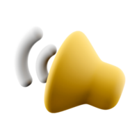 3d rendering sound icon. 3d render volume, Sound device icon. png