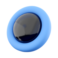 3d rendering Modern black round shaped engine start button icon. 3d render Sparkling start button icon. png