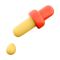 3d renderen gemakkelijk kleur picker gereedschap icoon. 3d geven pipet icoon. png