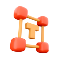 3d interpretazione Inserisci font schema icona. 3d interpretazione scrivere, Inserisci testo icona. png