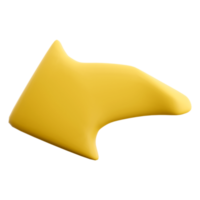 3d rendering forward icon. 3d render yellow forward or reply icon. png