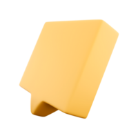 3d rendering chat icon. 3d render Message Notification icon. png