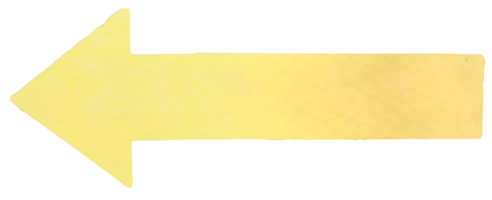 Jaune peindre la gauche La Flèche transparent png