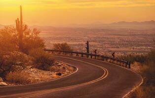 Winding Arizona Mountain Road photo