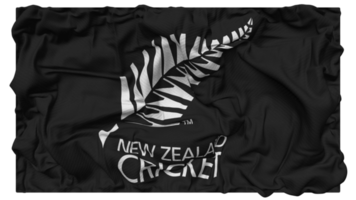 nieuw Zeeland krekel, nzc vlag golven met realistisch buil textuur, vlag achtergrond, 3d renderen png
