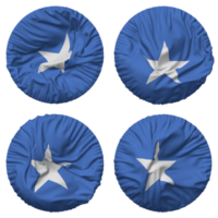 Somalia Flag in Round Shape Isolated with Four Different Waving Style, Bump Texture, 3D Rendering png