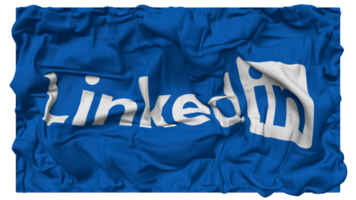 linkedin bandeira ondas com realista colisão textura, bandeira fundo, 3d Renderização png