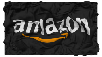 amazon webb tjänster flagga vågor med realistisk stöta textur, flagga bakgrund, 3d tolkning png