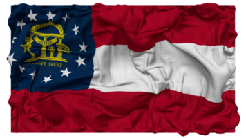 State of Georgia Flag Waves with Realistic Bump Texture, Flag Background, 3D Rendering png