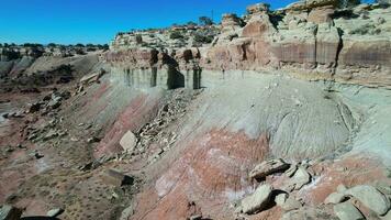 brut Utah grès formation dans du sud Utah aérien vue video