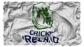 cricket Irland, ci flagga vågor med realistisk stöta textur, flagga bakgrund, 3d tolkning png
