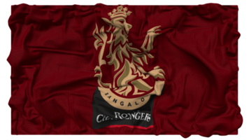 Royal challengers Bangalore, rcb drapeau vagues avec réaliste bosse texture, drapeau arrière-plan, 3d le rendu png