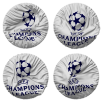 Union of European Football Associations, UEFA Flag in Round Shape Isolated with Four Different Waving Style, Bump Texture, 3D Rendering png