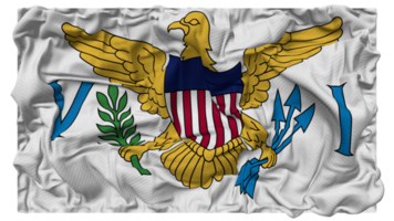 US Virgin Islands Flag Waves with Realistic Bump Texture, Flag Background, 3D Rendering png