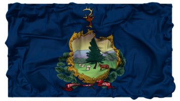 Estado do Vermont bandeira ondas com realista colisão textura, bandeira fundo, 3d Renderização png