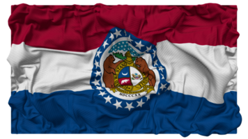 Zustand von Missouri Flagge Wellen mit realistisch stoßen Textur, Flagge Hintergrund, 3d Rendern png