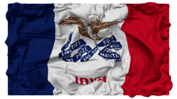 Etat de Iowa drapeau vagues avec réaliste bosse texture, drapeau arrière-plan, 3d le rendu png