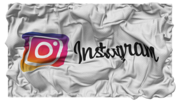 Instagram bandeira ondas com realista colisão textura, bandeira fundo, 3d Renderização png