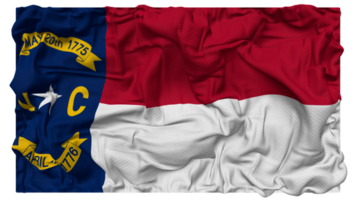 estado de norte carolina bandera olas con realista bache textura, bandera fondo, 3d representación png