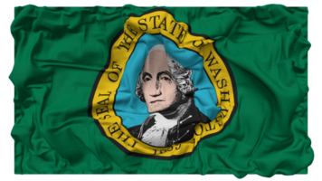 staat van Washington vlag golven met realistisch buil textuur, vlag achtergrond, 3d renderen png