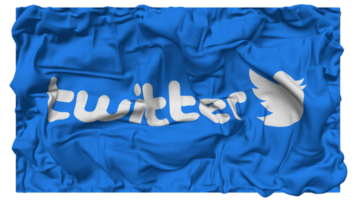 Twitter Flagge Wellen mit realistisch stoßen Textur, Flagge Hintergrund, 3d Rendern png