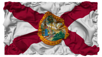 Zustand von Florida Flagge Wellen mit realistisch stoßen Textur, Flagge Hintergrund, 3d Rendern png