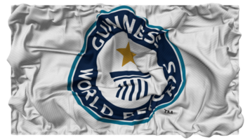 Guinness Welt Aufzeichnungen Flagge Wellen mit realistisch stoßen Textur, Flagge Hintergrund, 3d Rendern png